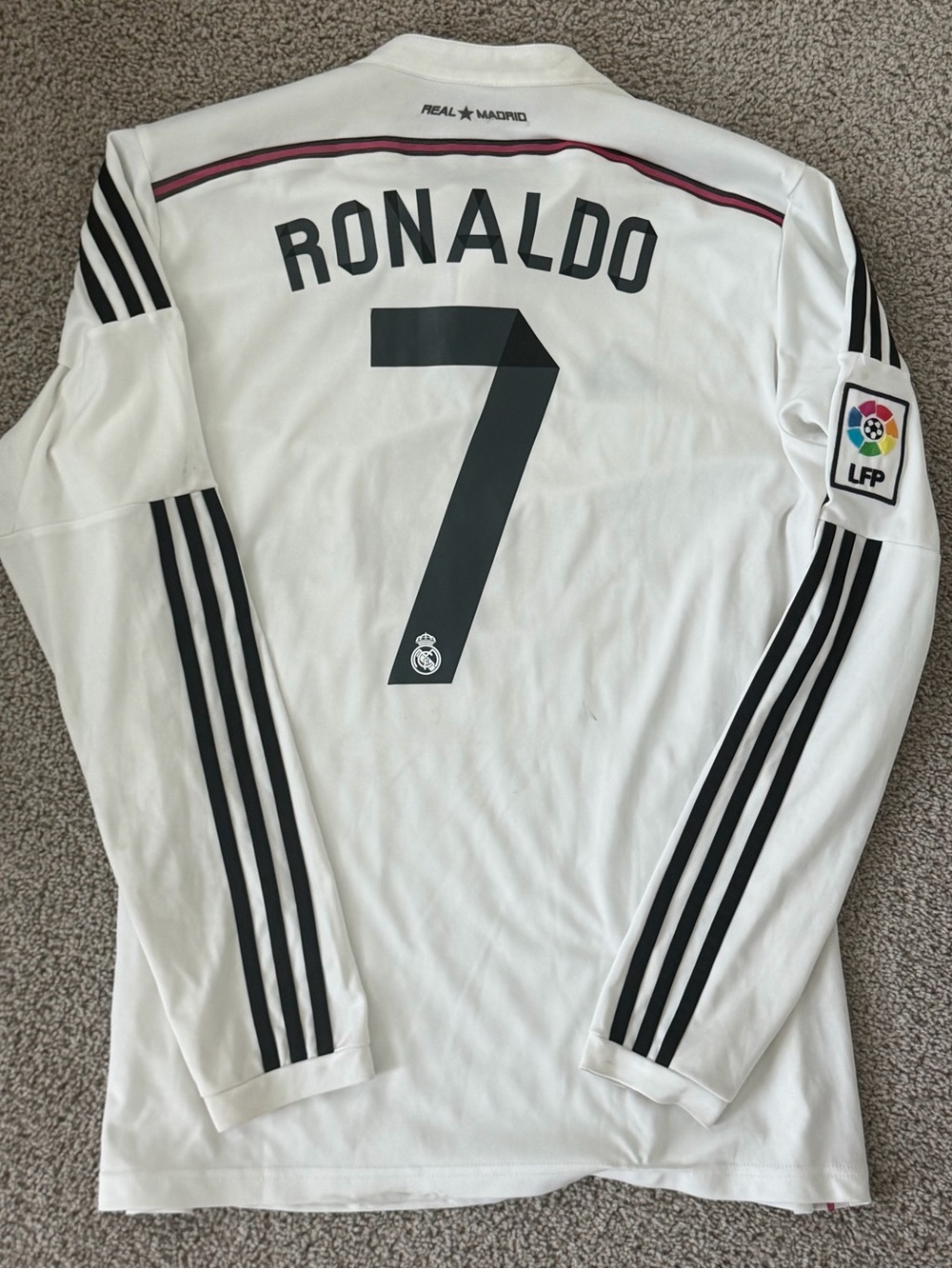 2014-15 Real Madrid Cristiano Ronaldo Home Adidas Long Sleeve Jersey